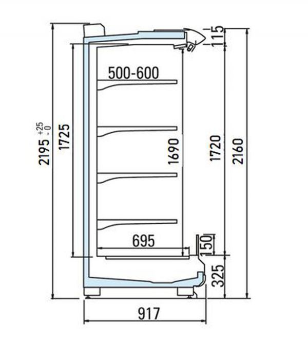 Пристенная горка Arneg PANAMA 3 GL 90 H216 1875