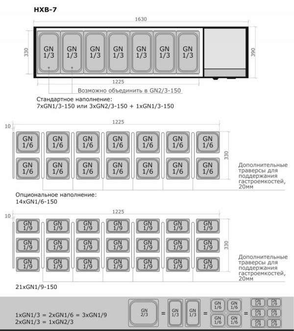 Настольная холодильная витрина ToppingBox НХВсп-7 (с прямоугольным стеклом)