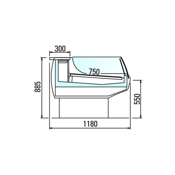 Холодильная витрина Arneg ASPEN 2 SELF FH GI 2500