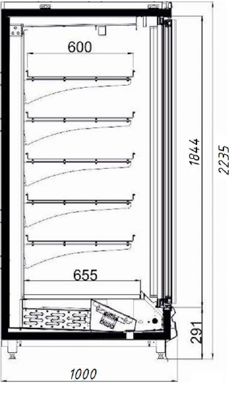 Холодильная горка низкотемпературная Ариада Цюрих-1 ВН53 95H-2342 (3G)