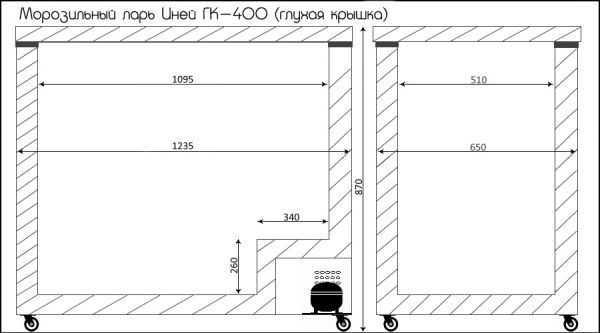 Морозильный ларь Иней-ГК400