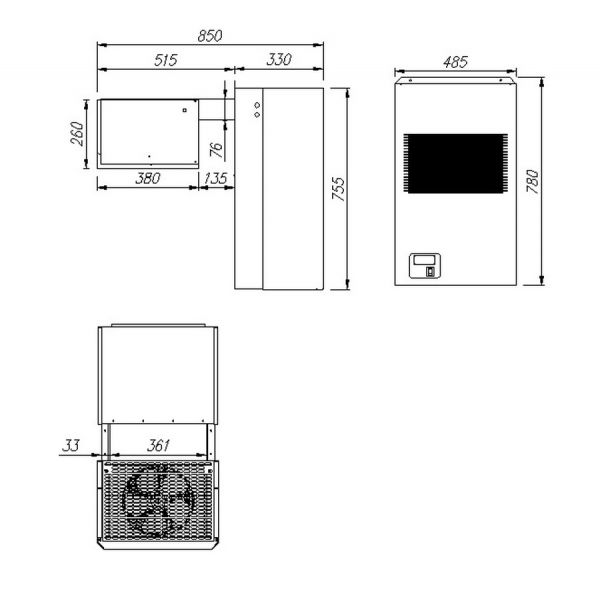 Моноблок среднетемпературный Полюс МС115 (MMS 117)