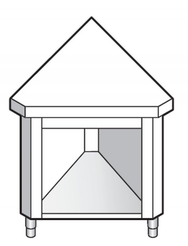 Прилавок угловой Emainox 8EAI 45°