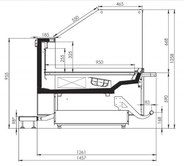 Холодильная витрина FREOR Diona QB HG 250