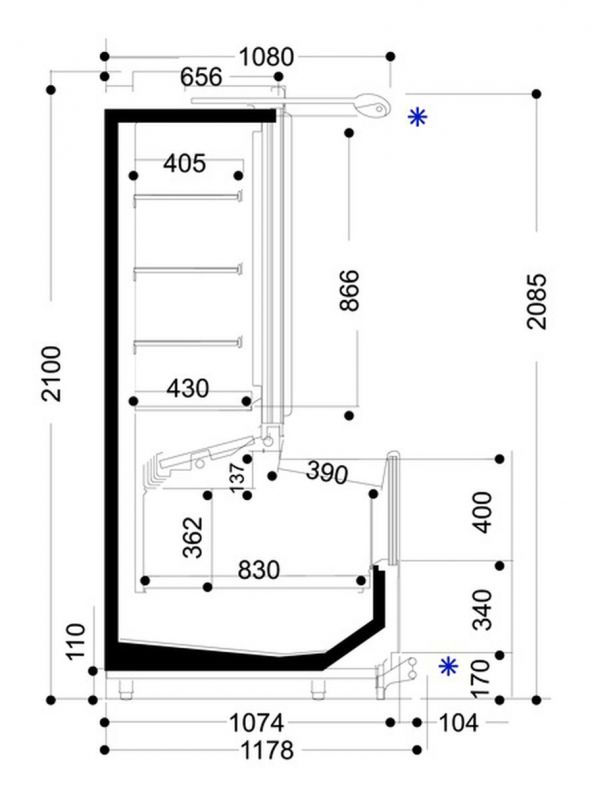 Шкаф-бонета Costan MIURA H2000 HG400 MT2450