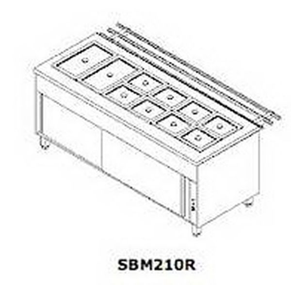 Прилавок для 1 и 2 блюд Kovinastroj SBM210R