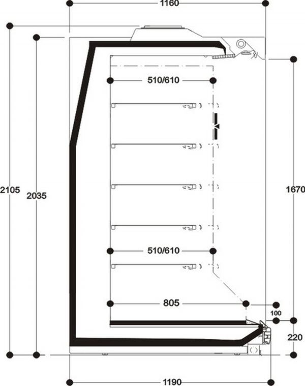 Холодильная горка Costan RHINO MULTI 3750 Large