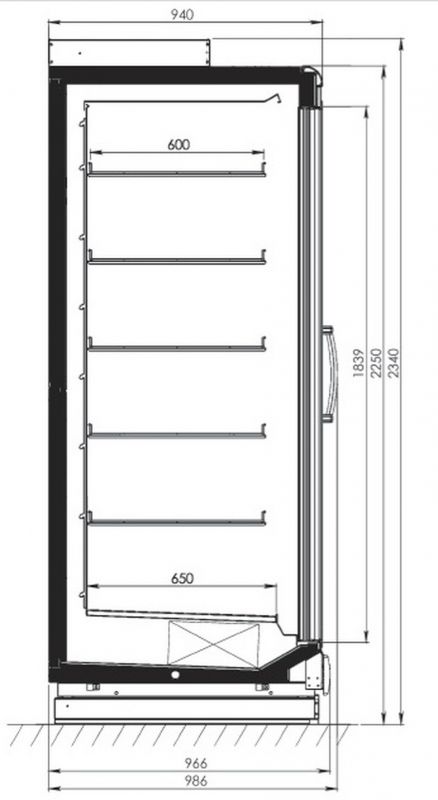 Морозильная горка FREOR Erida H 1560 (вынос)