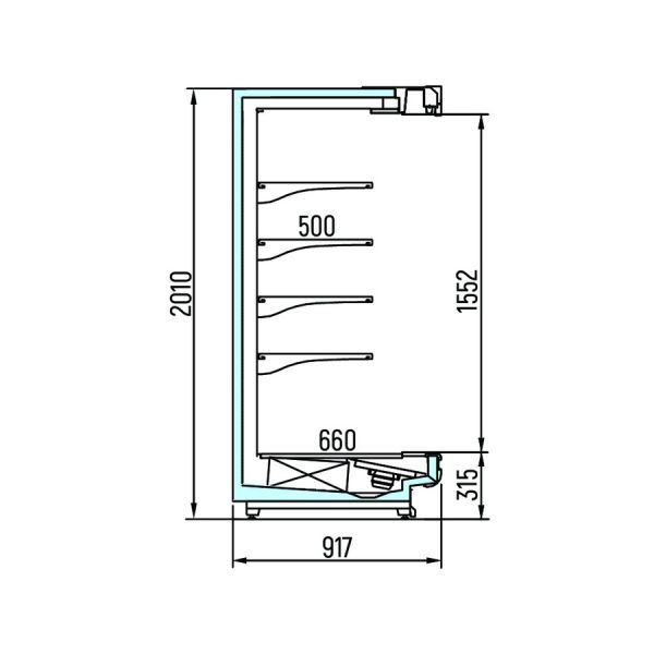 Пристенная горка Arneg SOCHI LF 90 H200 1250