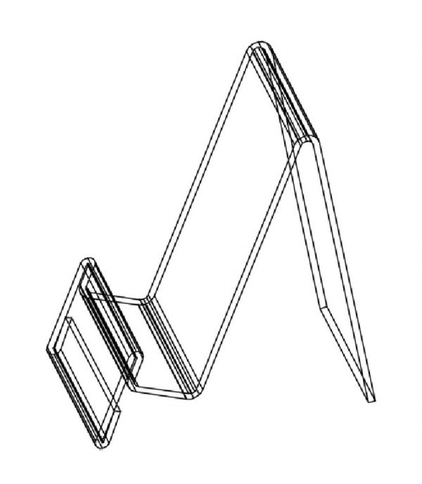 Подставка №9 под телефон 5,5х11 с ценникодержателем 187.00.15 (оргстекло)