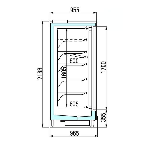 Пристенная горка Arneg BREMA 5P H216 2343