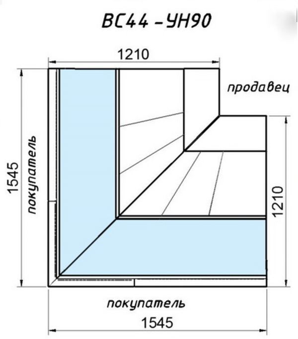 Холодильная витрина Ариада Bern Cube ВС44-УН90 Self