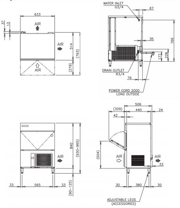 Льдогенератор Hoshizaki IM65NE-LM103