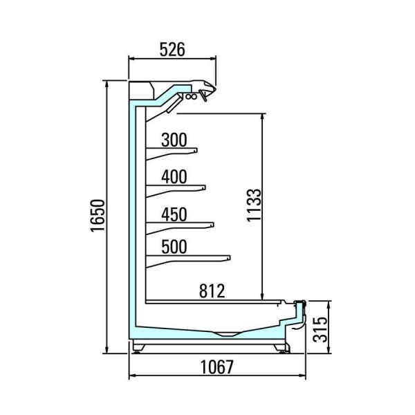 Полувертикальная горка Arneg LISBONA LF 105 H165 3750