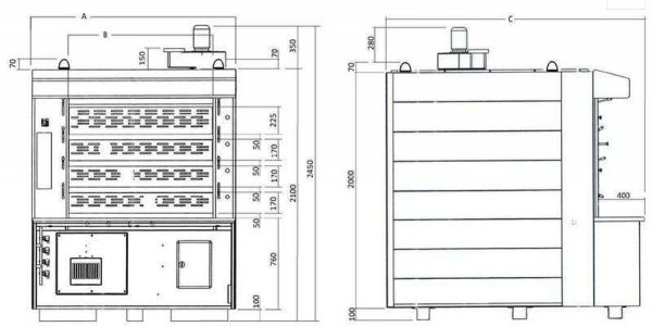 Печь подовая паротрубная Bassanina ZOOM 1212 (газ)