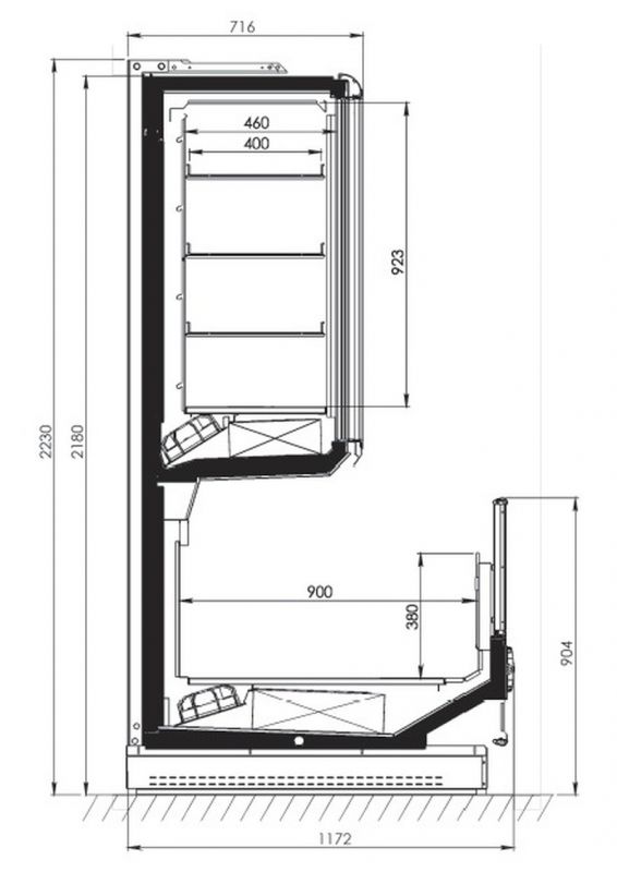 Комбинированная морозильная горка FREOR Delta H 2500 (вынос)