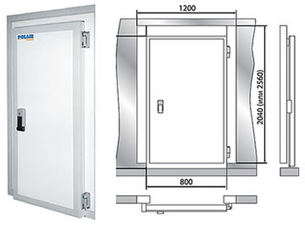 Дверной блок с распашной дверью 1200х2040 (100 мм)