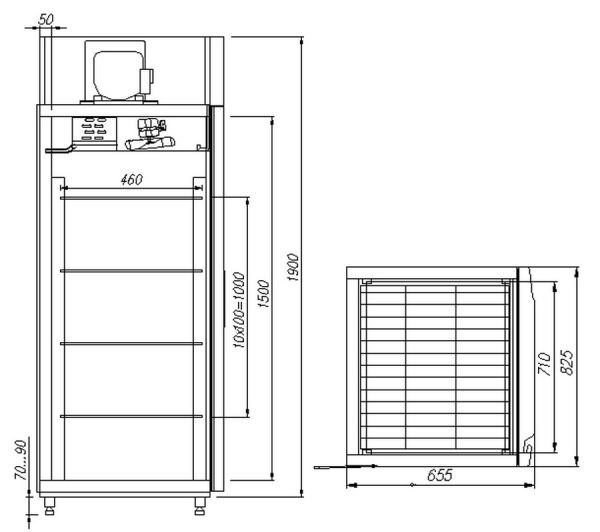 Холодильный шкаф Полюс Carboma F560 INOX