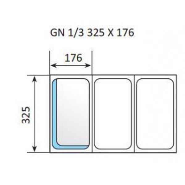 Гастроемкость 1/3-40 на ПКА 6-1/3 (325х176)