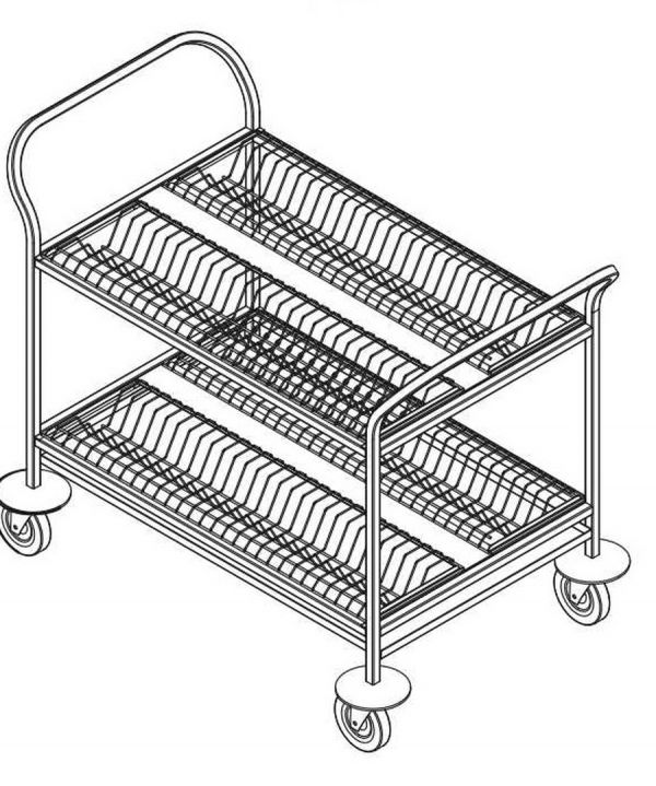 Тележка для сушки посуды ТДПп-2-900*600*860 Profi Inox