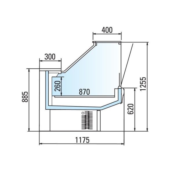 Холодильная витрина Arneg DENVER MAXI VDR GI 1250