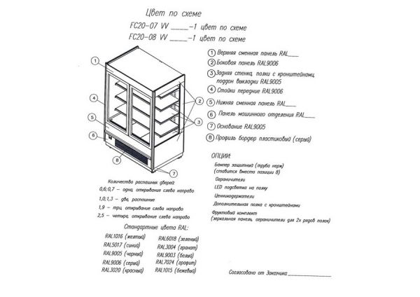 Пристенная витрина Полюс Carboma Cube 1930/710 (FC 20-07 VV 1,9-1) STANDARD