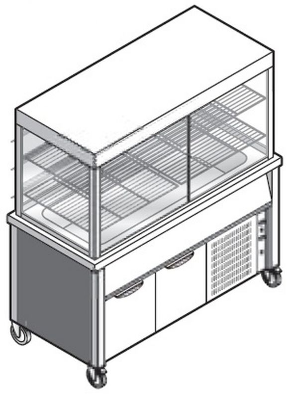 Прилавок-витрина для холодных блюд Emainox VTRVVR 15