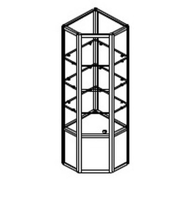 Витрина А/П угловая