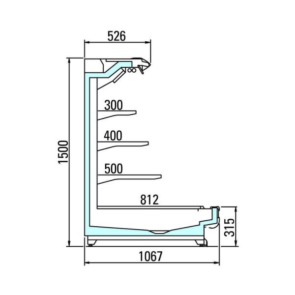 Полувертикальная горка Arneg LISBONA LF 105 H150 TSC 1784