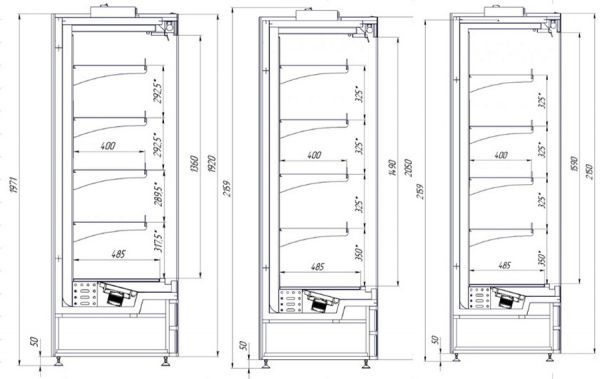 Пристенная горка Bonvini Garda 1250/2050/400