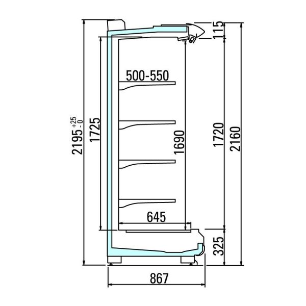 Пристенная горка Arneg PANAMA 3 85 H216 TSC 1850