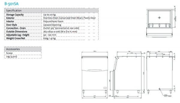 Бункер для льда Hoshizaki B501SA