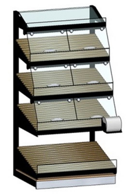 Стеллаж металлический для хлеба и выпечки ВМ 800-4-2 (4 полки)