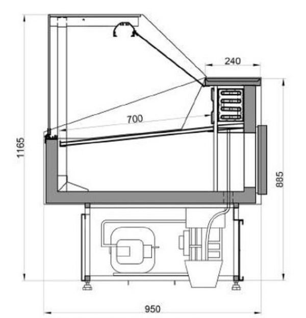 Холодильная витрина Elbrus Cube CO1200