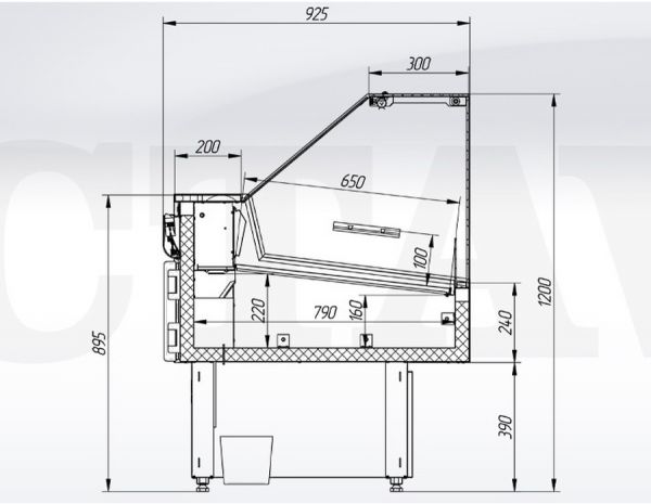 Холодильная витрина Octava Q 1200