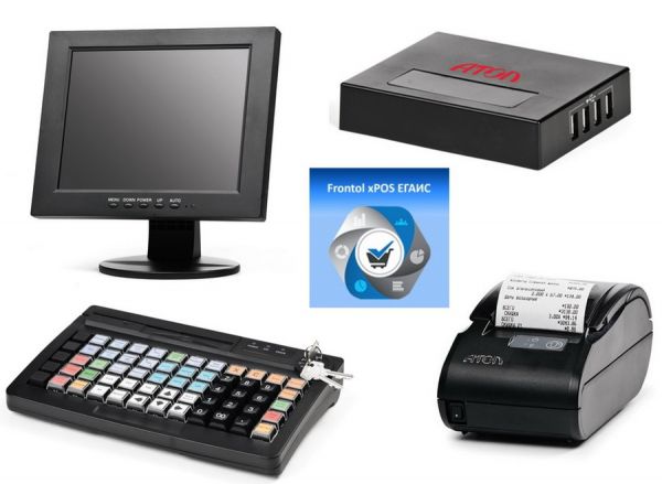 POS-комплект (HUB-19 54ФЗ, SJ-1088, KB-60 MSR, АТОЛ 11Ф без ФН, Linux, Frontol xPOS ЕГАИС)