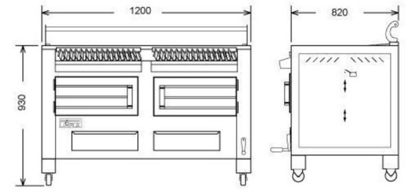 Гриль-мангал BBQFIRE M120