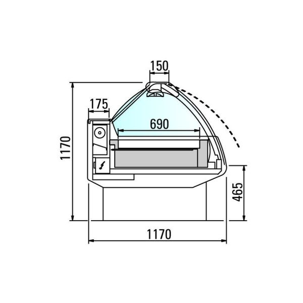 Тепловая витрина Arneg SYDNEY 3 090 VCA TCPW 937