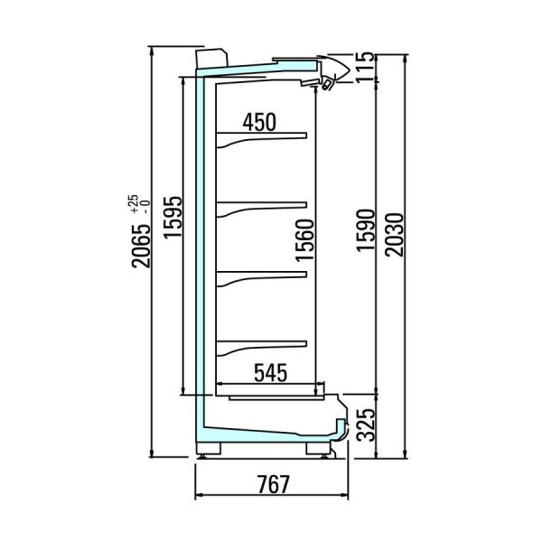 Пристенная горка Arneg PANAMA 3 75 H203 1250