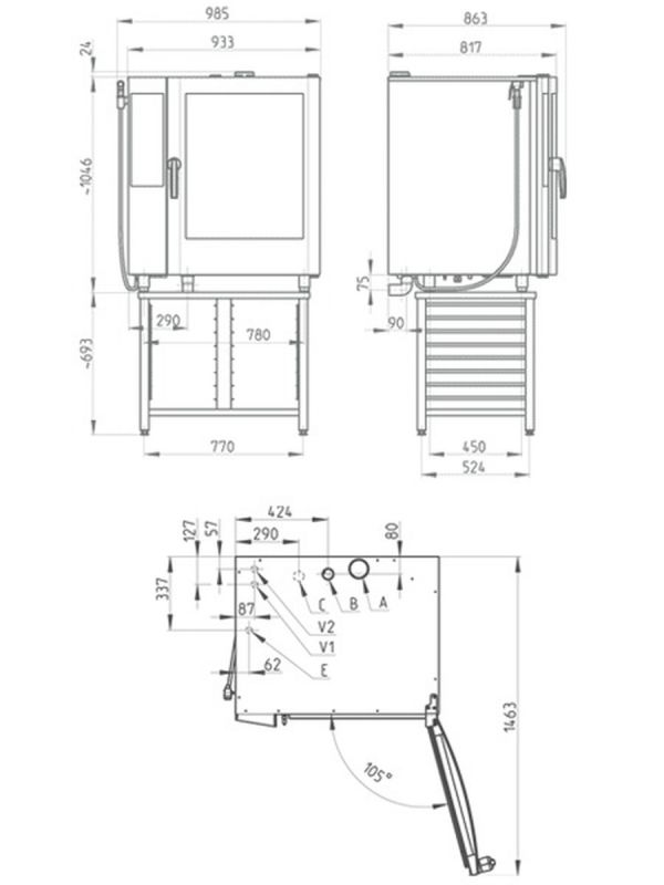 Пароконвектомат Retigo O1011BC VISION II (бойлер)