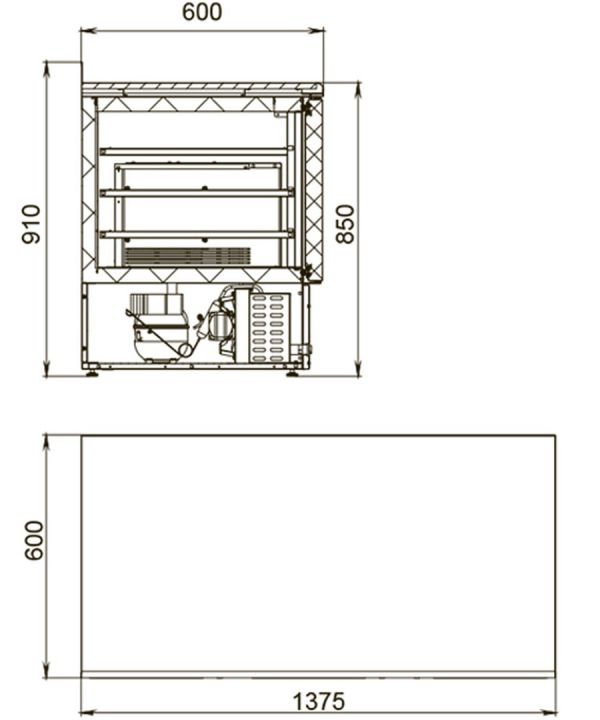 Холодильный стол Polair TDi3-G