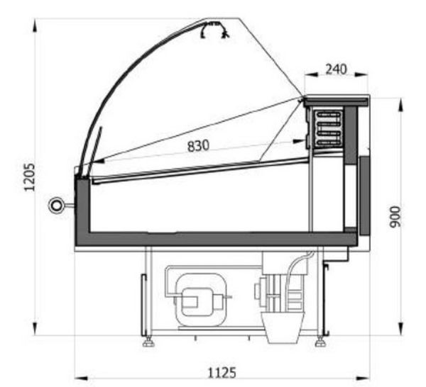 Холодильная витрина Rimo CO1200 (встройка)