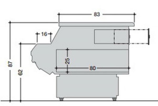 Прилавок расчетный Criocabin ERGO 625