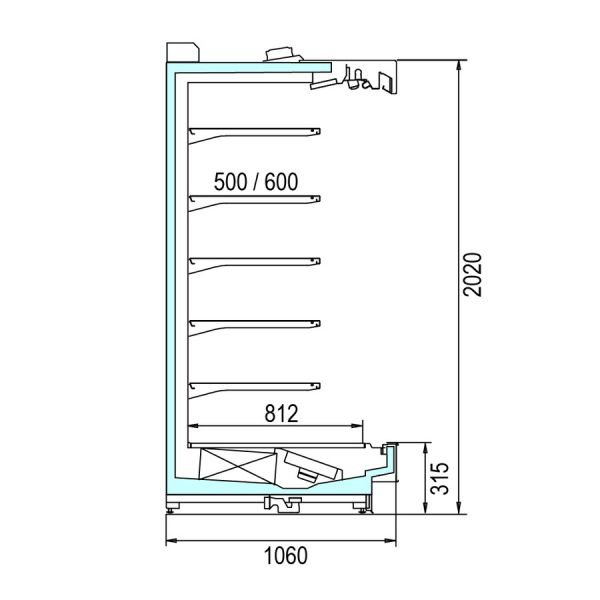 Пристенная горка Arneg LISBONA P LF 2C 105/203 2500