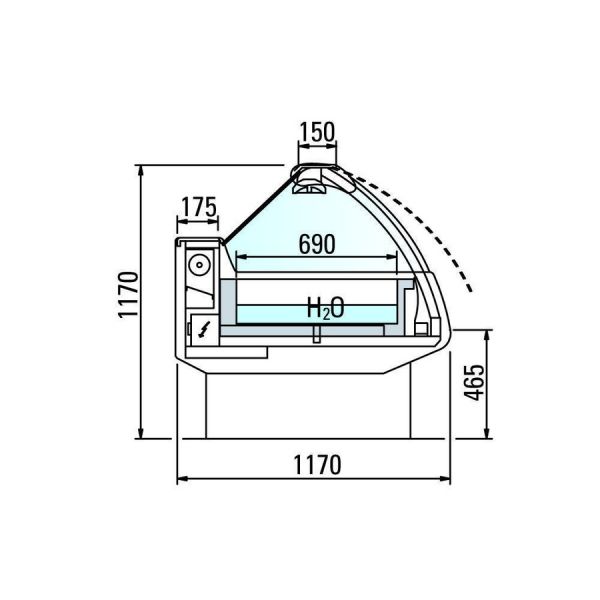 Тепловая витрина Arneg SYDNEY 3 090 VCA TCBM 1250