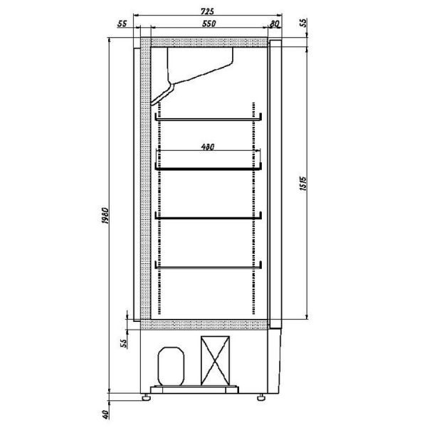 Шкаф холодильный Ариада Рапсодия R 1400VSX (стекл. двери, нерж.)