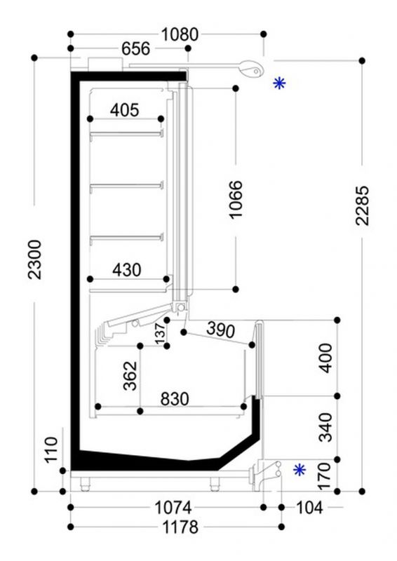 Шкаф-бонета Costan MIURA H2200 HG400 MT2450