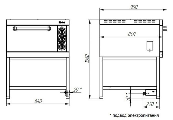 Шкаф жарочный Abat ШЖЭ-1-Э (эмалированная духовка, подставка)