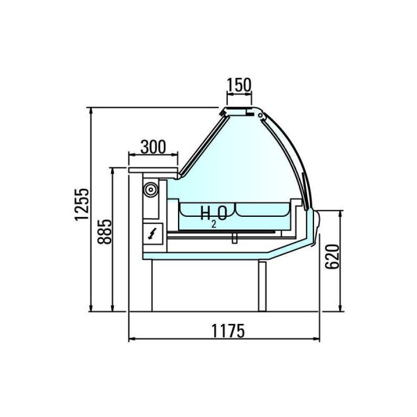 Тепловая витрина Arneg DENVER VCB TCBM 1250