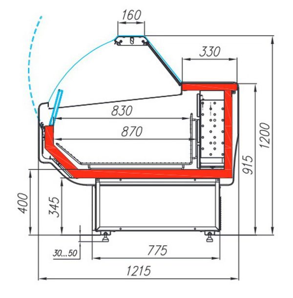 Холодильная витрина Полюс Carboma Atrium G120 SL 1,25-1